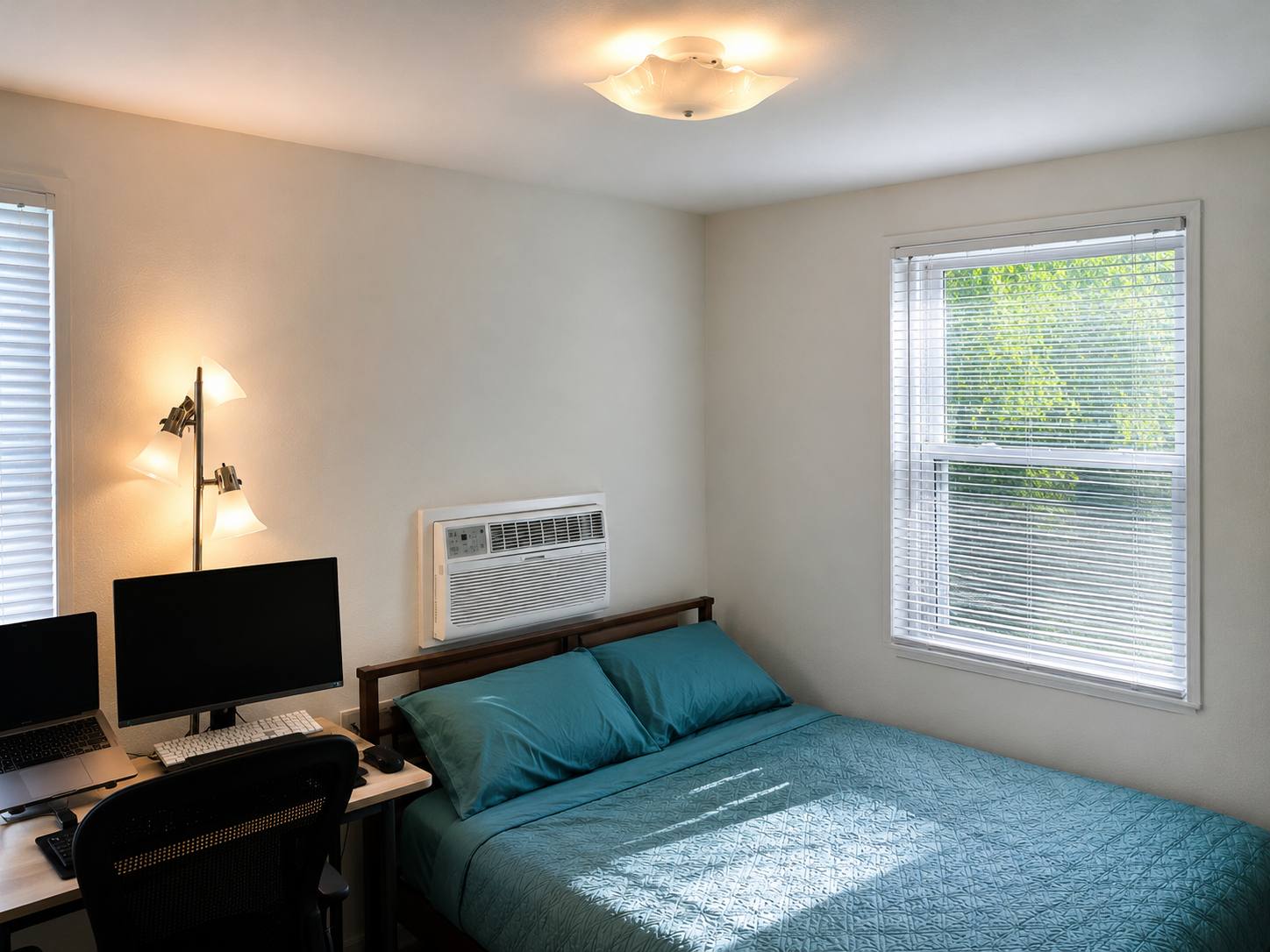 Room with warm lamp